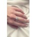 Λευκόχρυσο σετ κοσμημάτων Κ14 με κολιέ, σκουλαρίκια, δαχτυλίδι